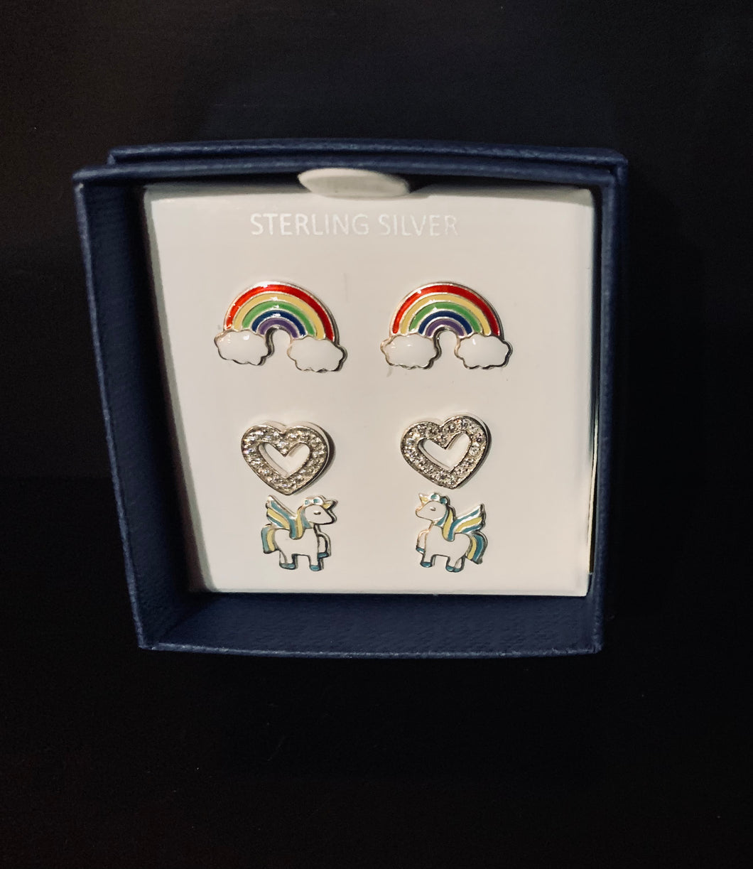 Rainbow/Heart/Unicorn Earring Set
