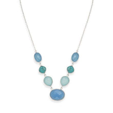 Turquoise and Chalcedony Necklace & Bracelet Set