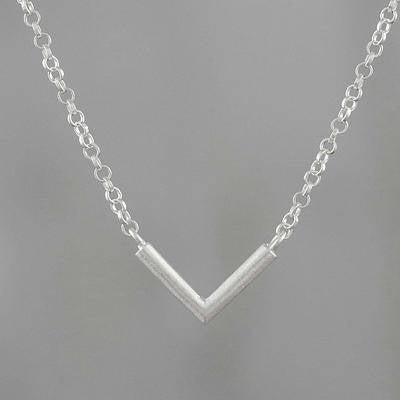 Sterling silver pendant necklace, 'Stellar Angle'