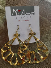 ‘Gold Petals’ Fashion Earrings in Scratch Gold