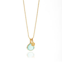 'Demeter' Gemstone Necklace, Aqua Chalcedony