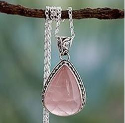 Rose Quartz & Sterling Silver 