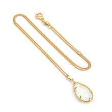 Teardrop Necklace: Gold & Aqua