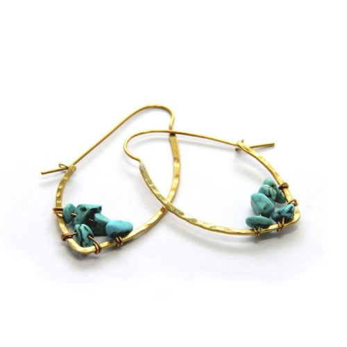 Turquoise Hoop Earrings